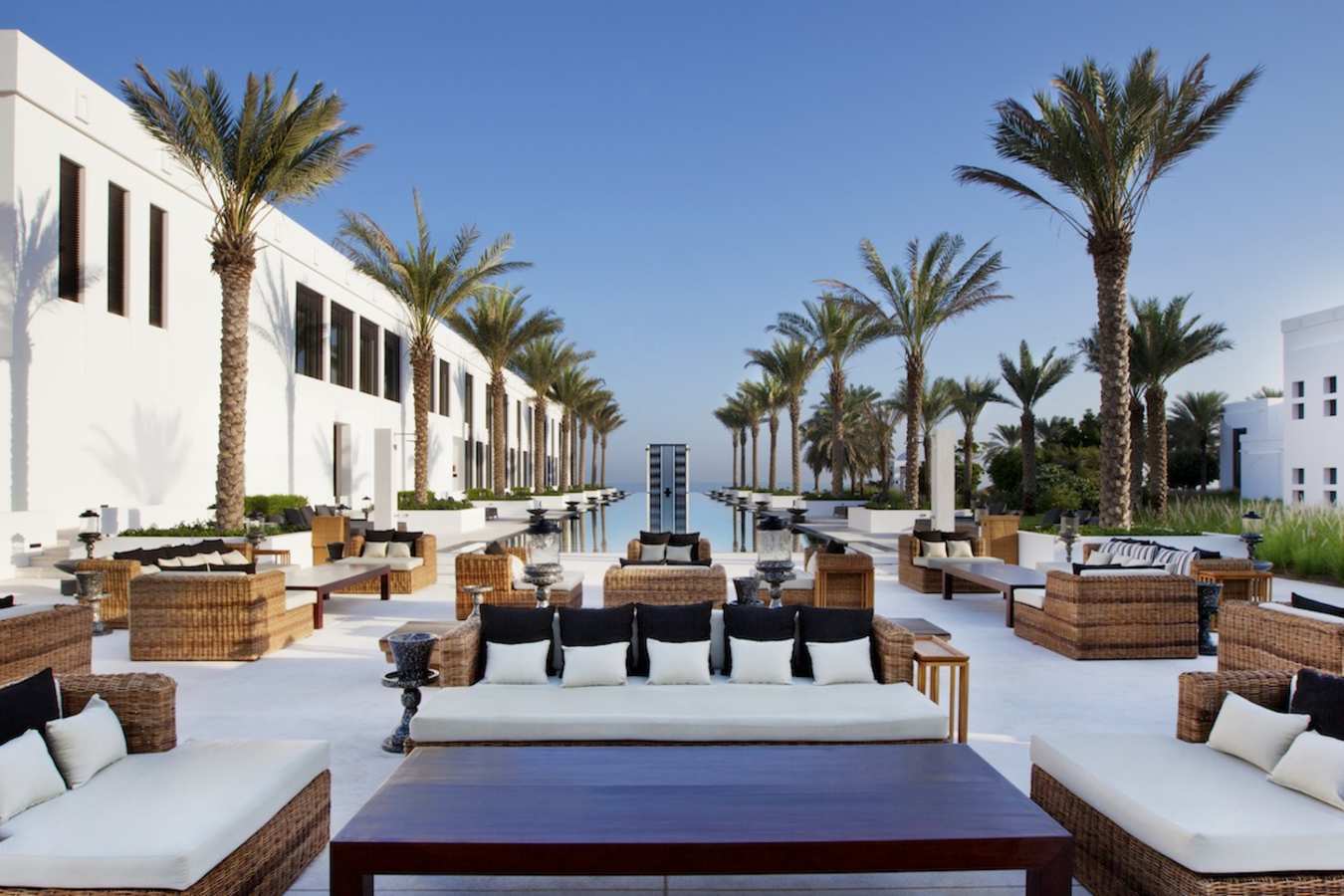 Long Pool and cabanas - The Chedi Muscat