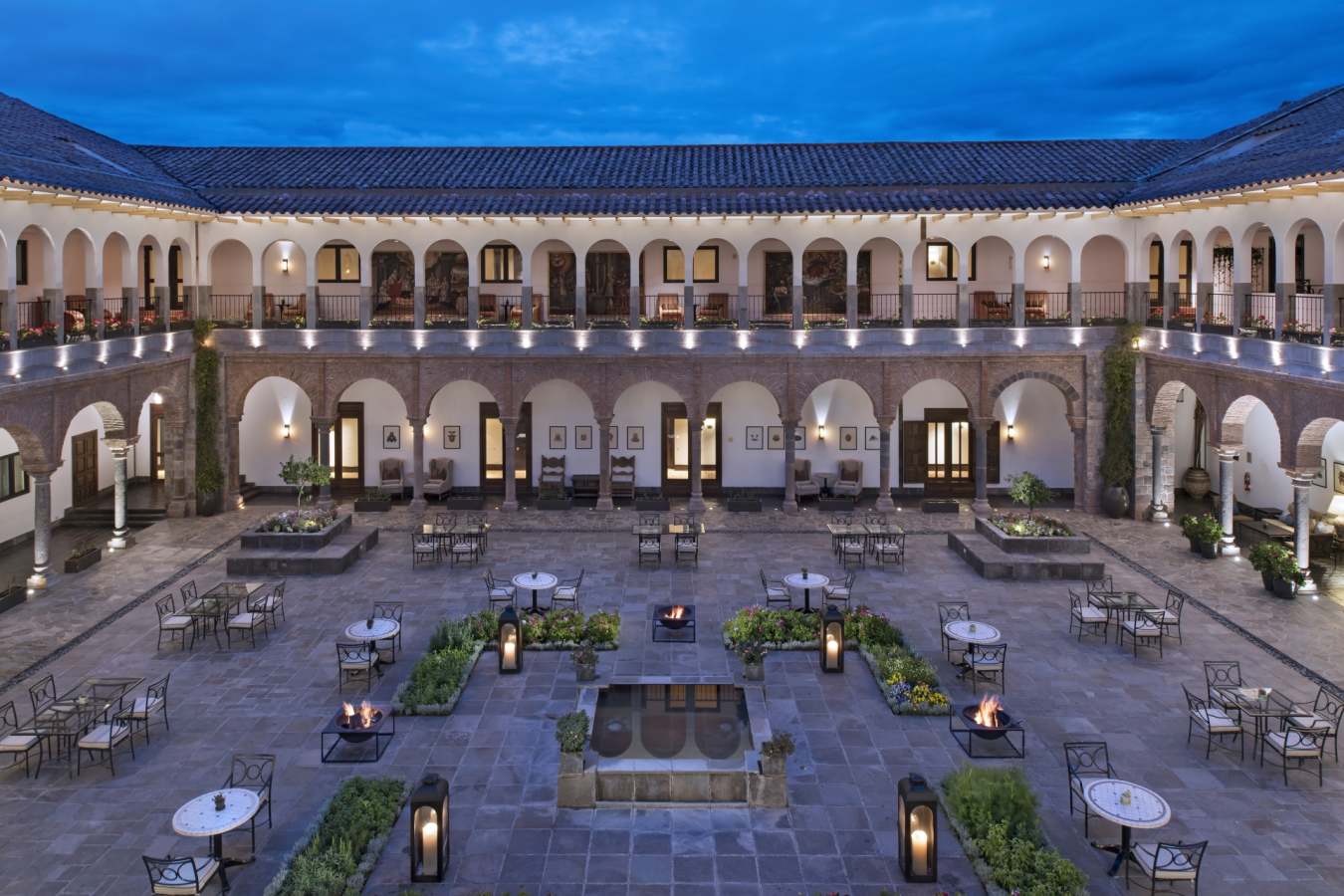 Patio at twilight