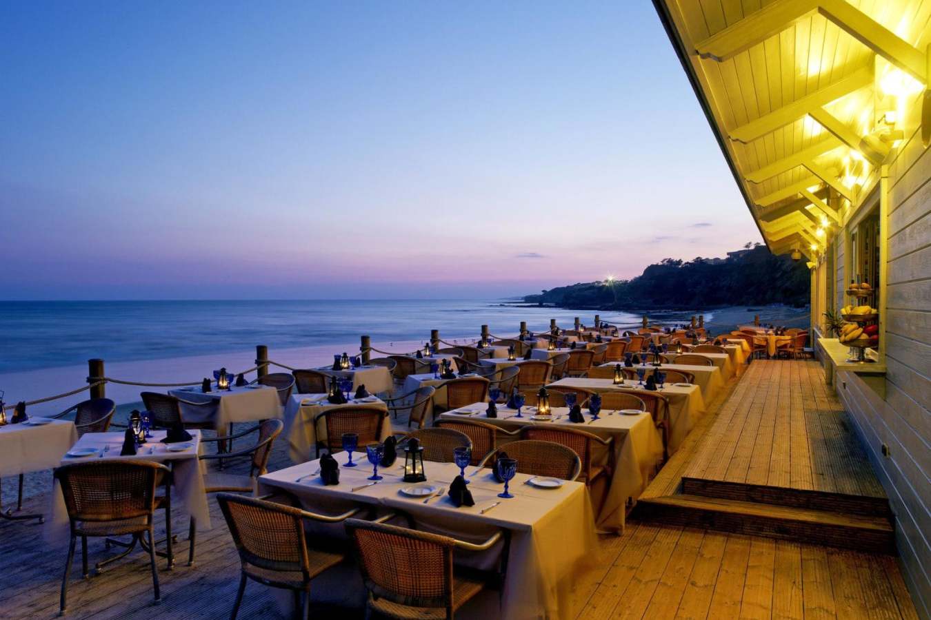 Beach bar at sunset - Pine Cliffs