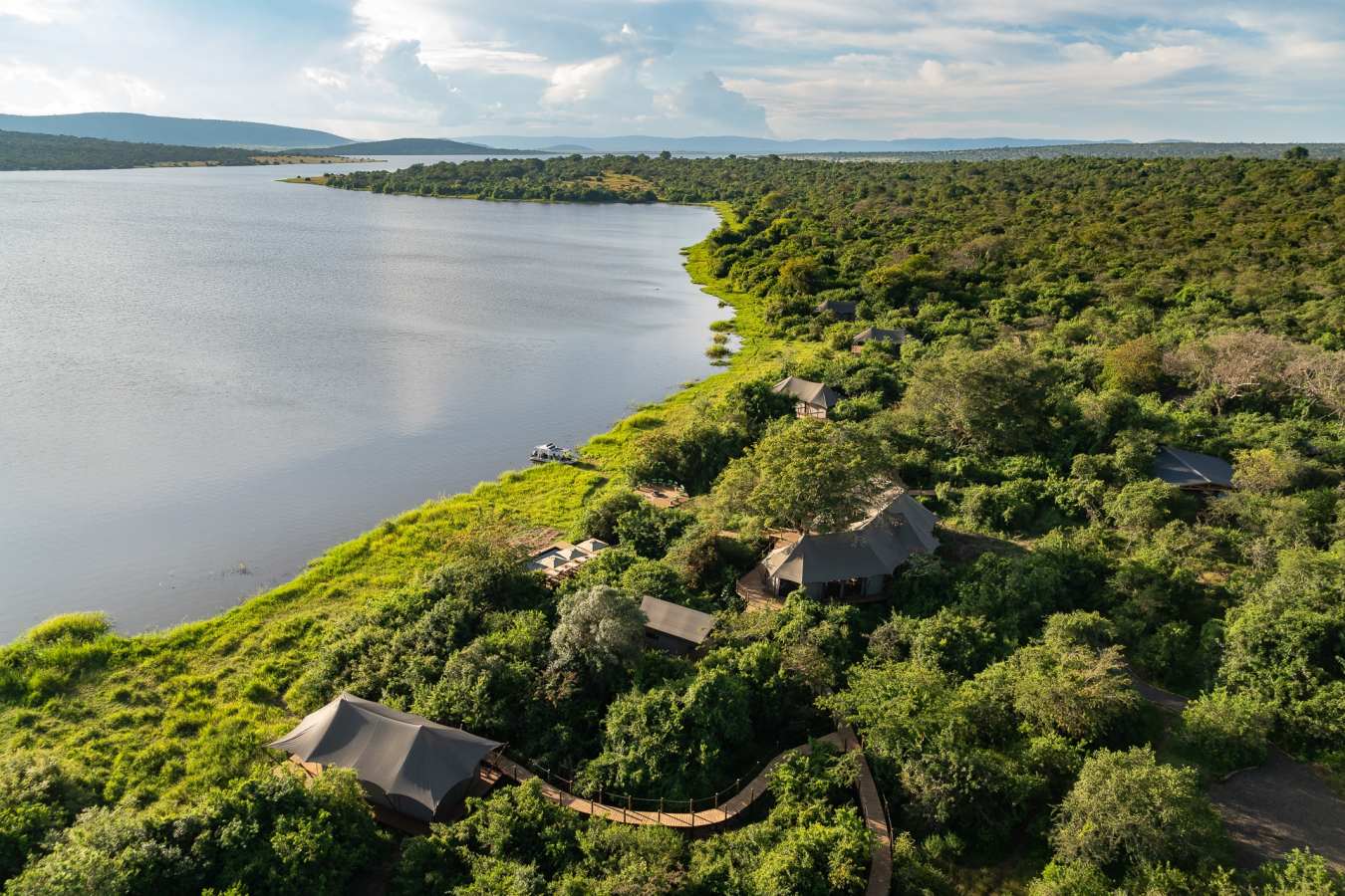 Aerial view of Magashi Camp
