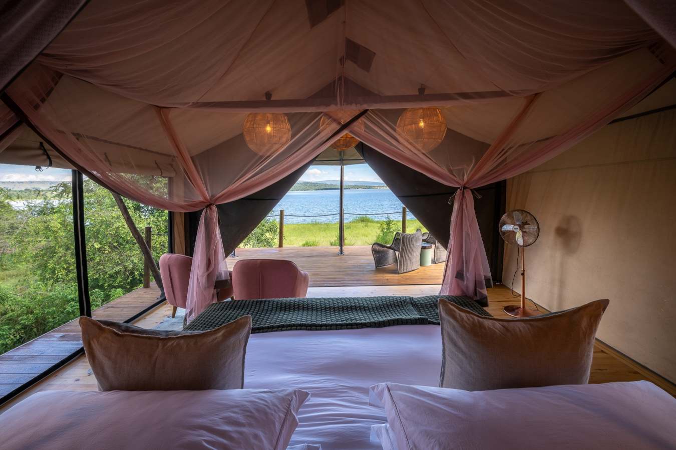 Bedroom views at Magashi Camp
