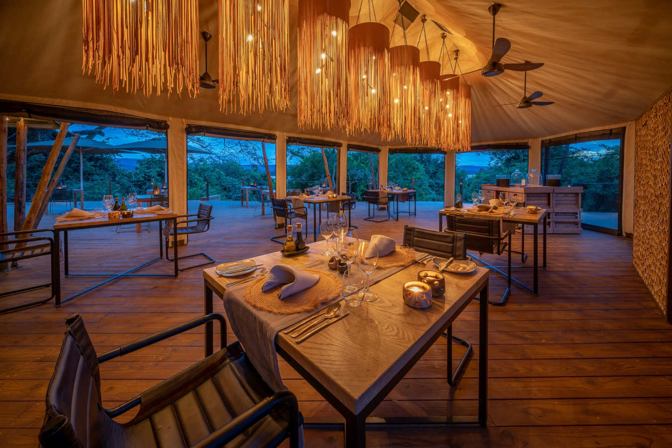Dining at Magashi Camp