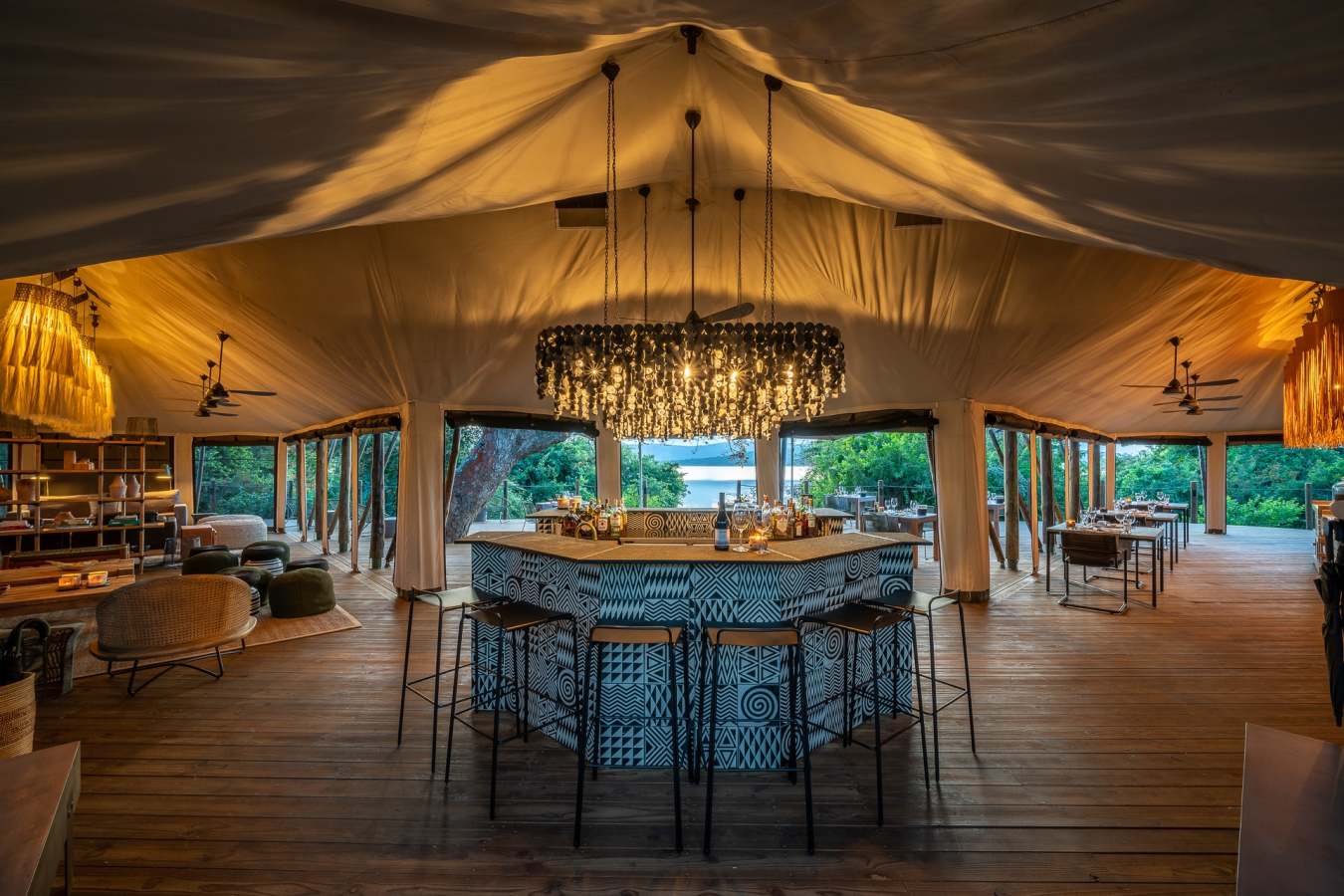 The bar at Magashi Camp
