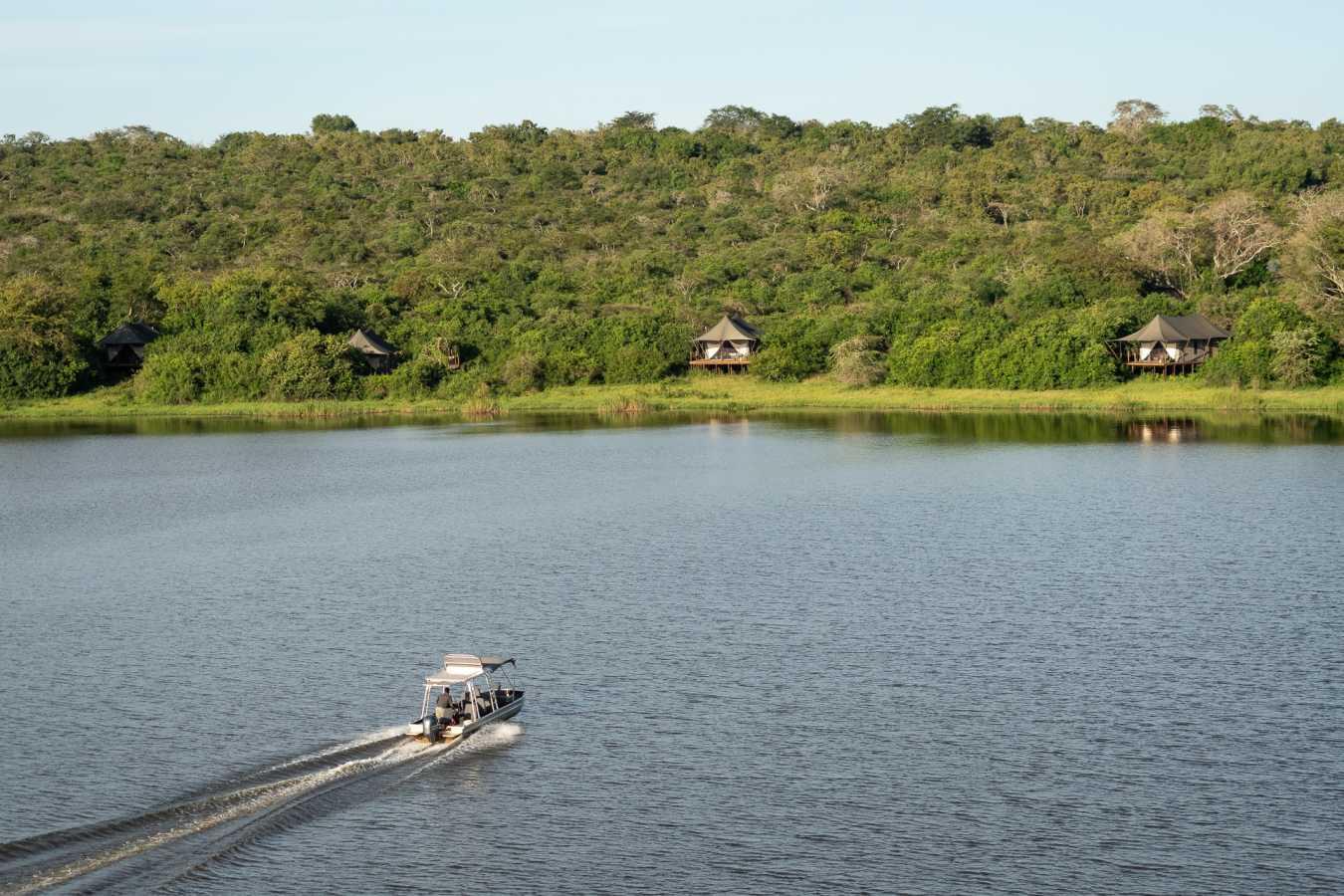 Water safari at Magashi Camp