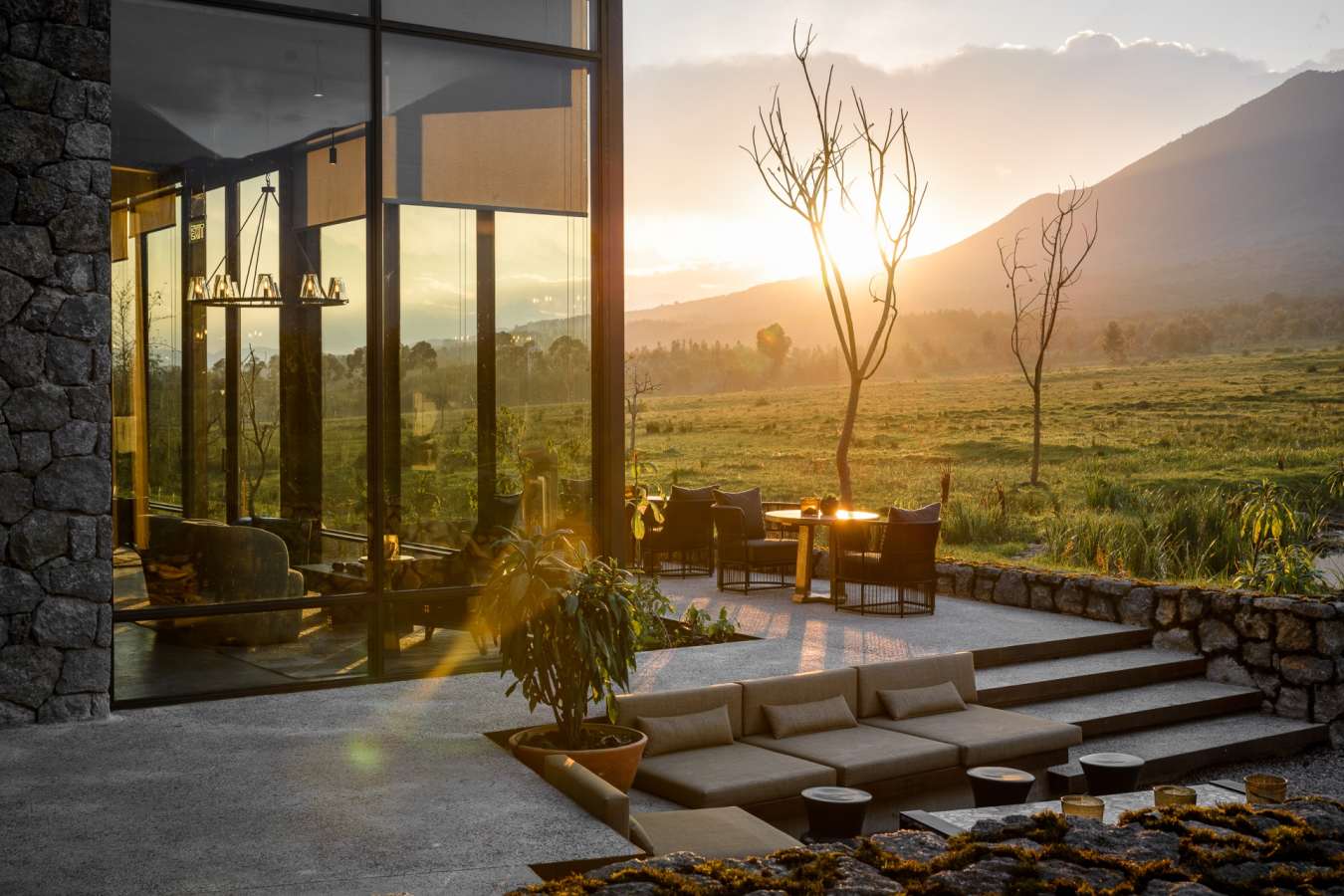 Main lodge exterior at Singita Kwitonda