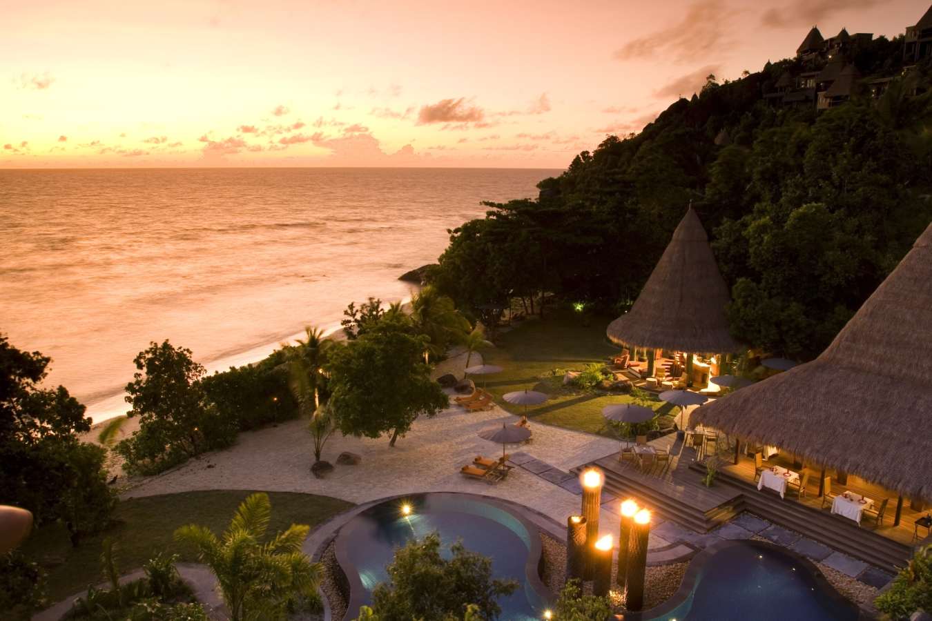 Aerial night - Maia Luxury Resort & Spa