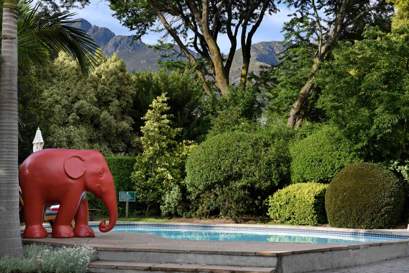 Swimming pool and mountain views