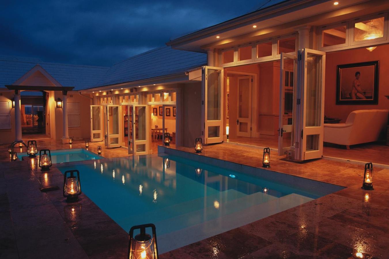 Pool at night - Birkenhead House