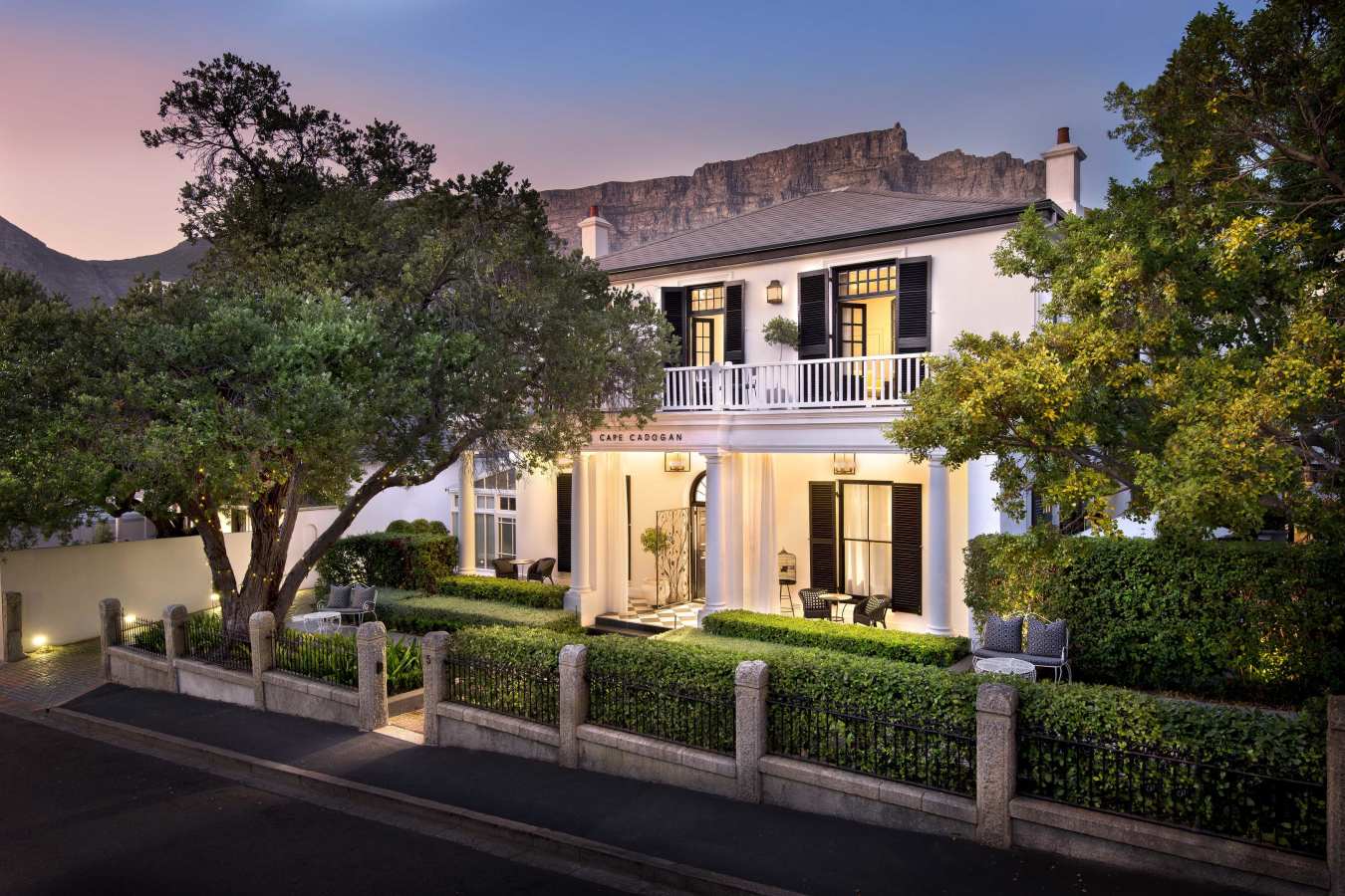 Cape Cadogan street view at sunset