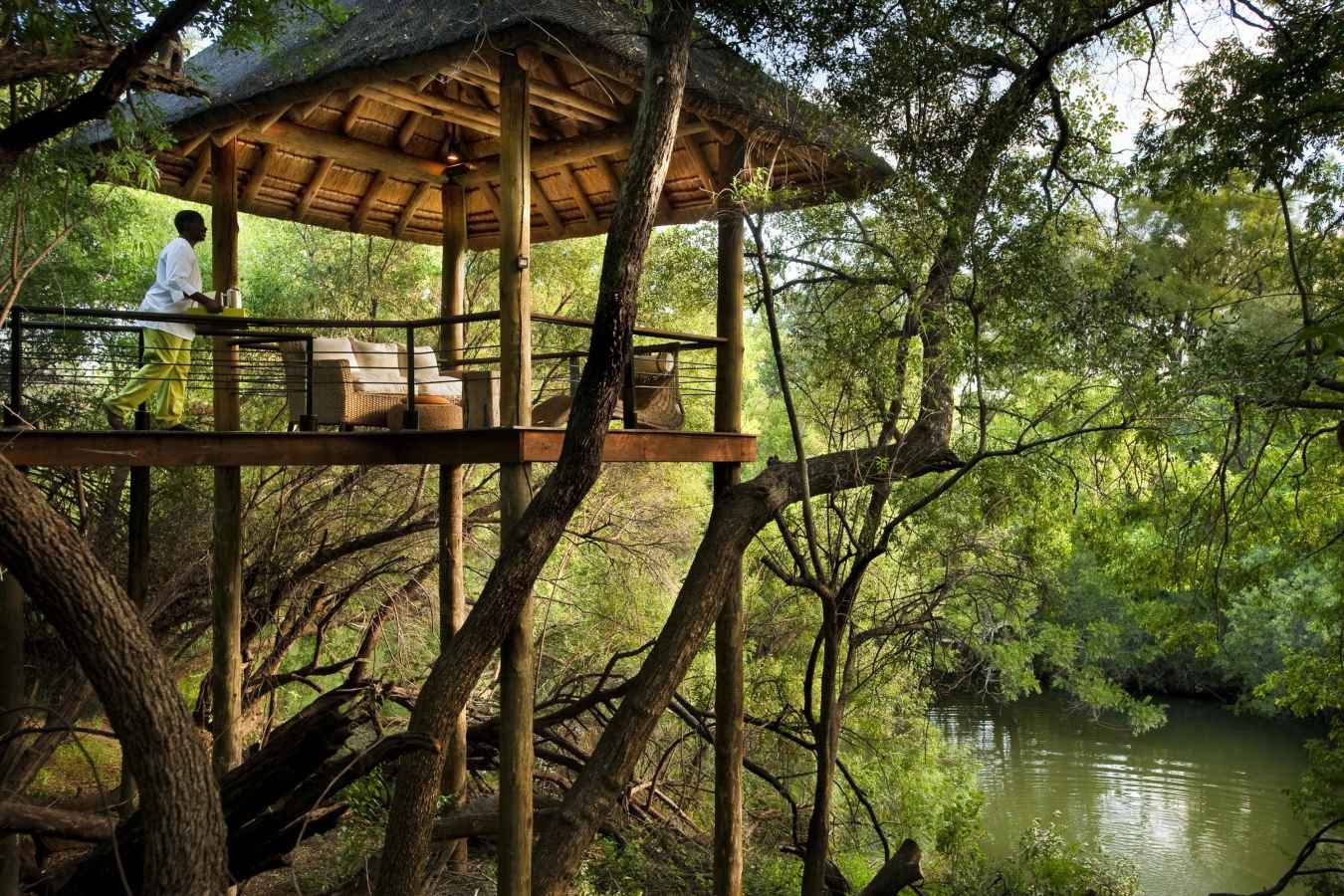 House sala overlooking the Marico River