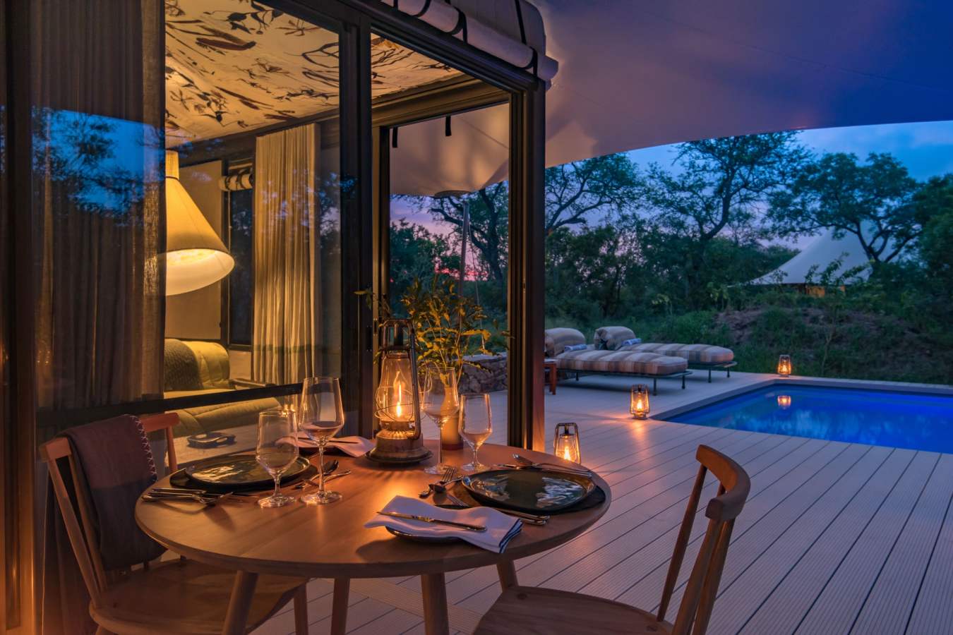 Private dining on deck