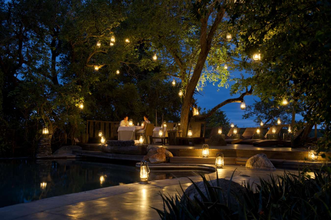 Dining at Singita Boulders 