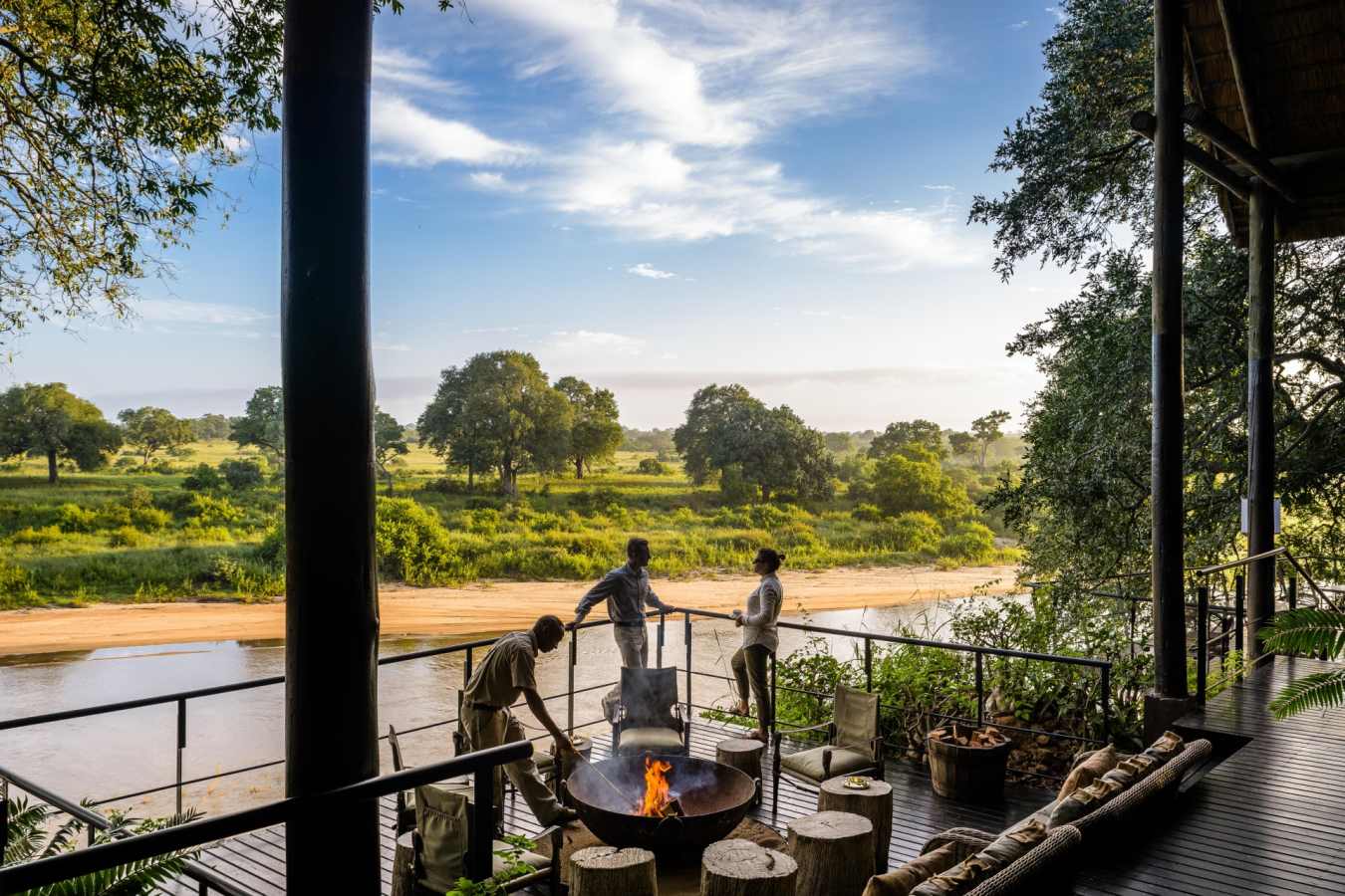 Firepit views at Singita Ebony 