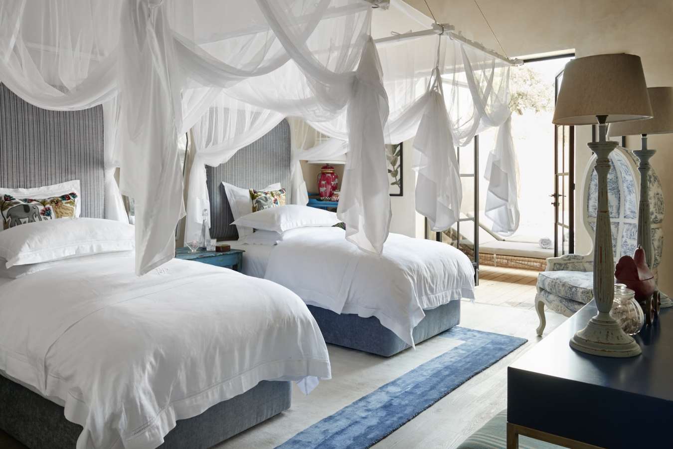 Twin bedroom at the Farmstead