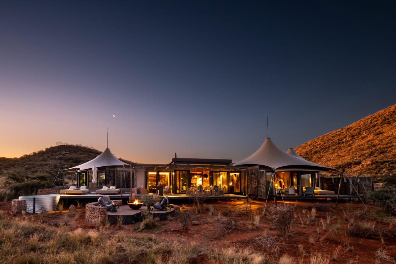 Night time lodge