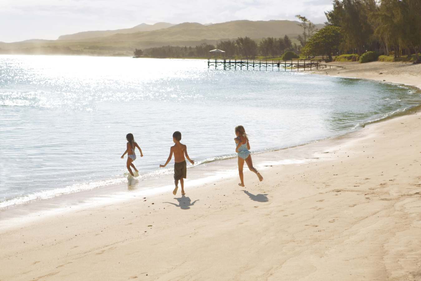 Kids on shore