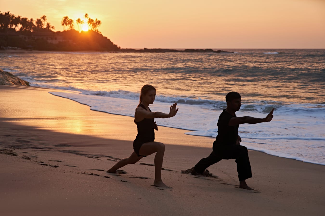 Thai Chi on beach