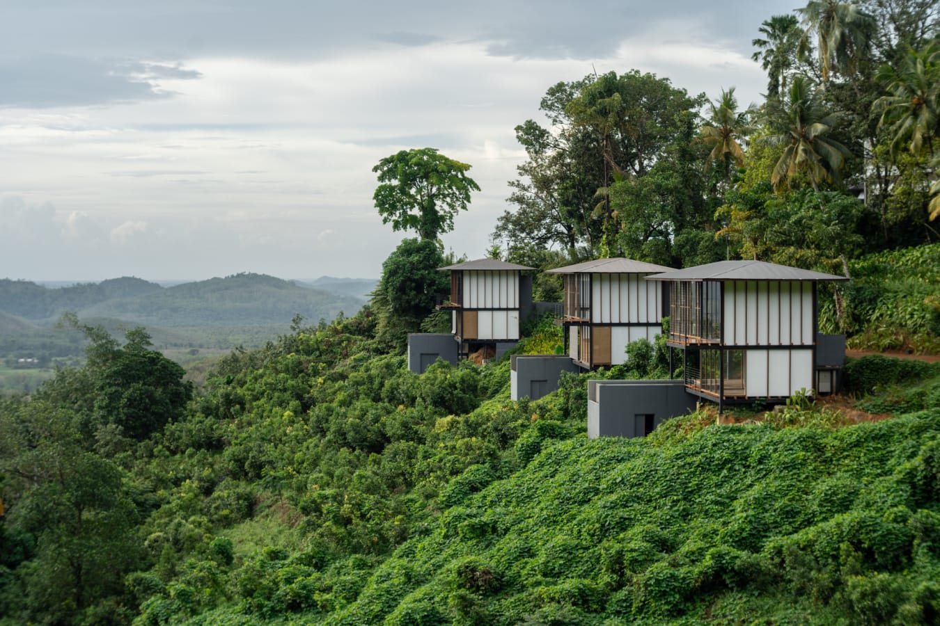 Villas on the hillside at Glenross Living