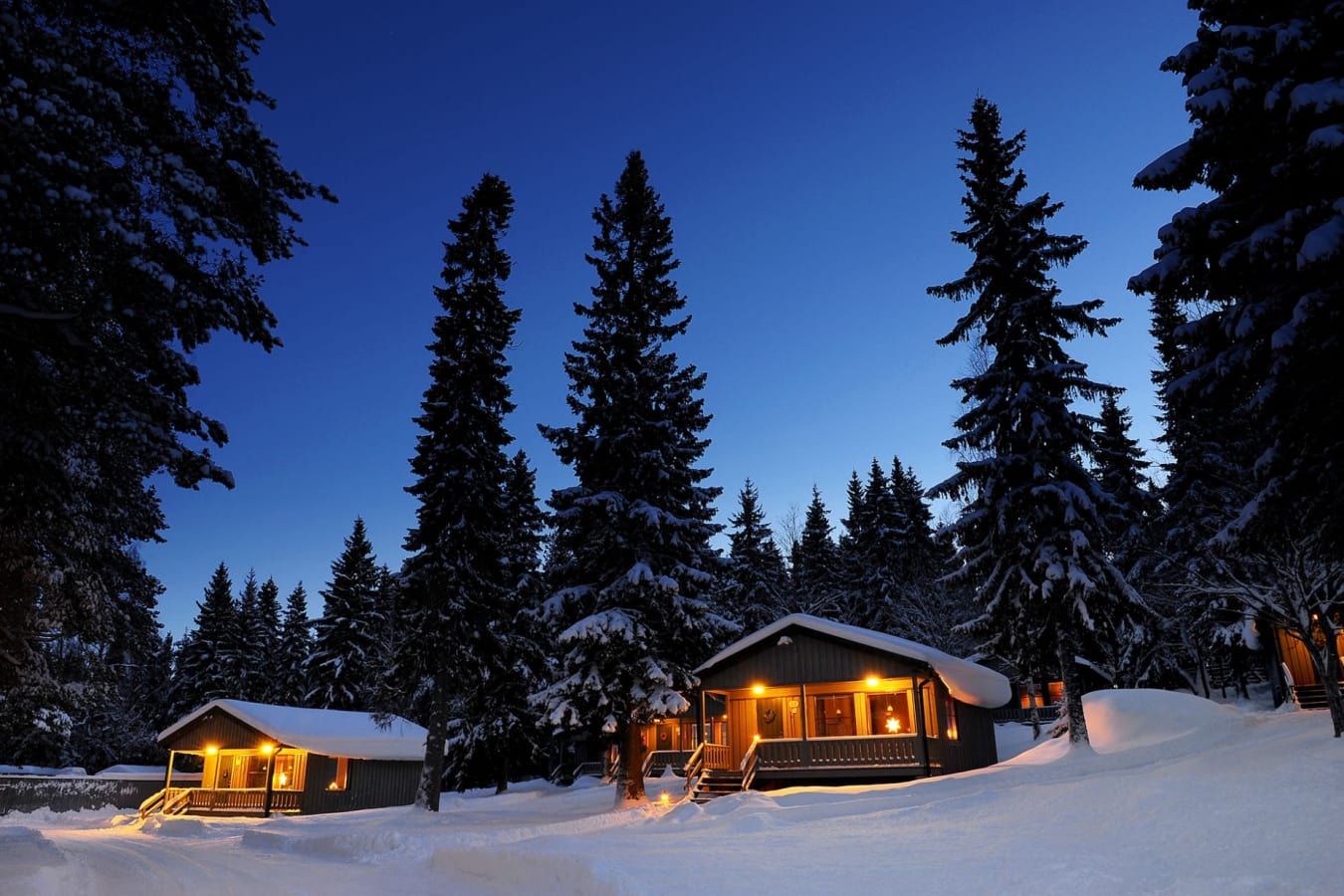 The Cabins in the snow