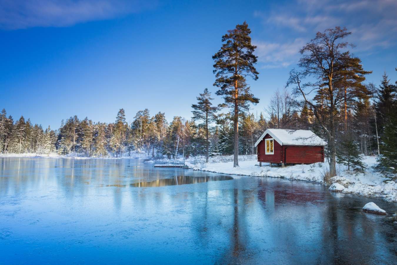 Frozen lake