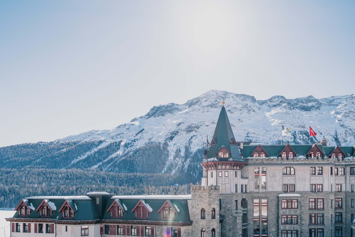 Exterior Mountain shot of hotel  