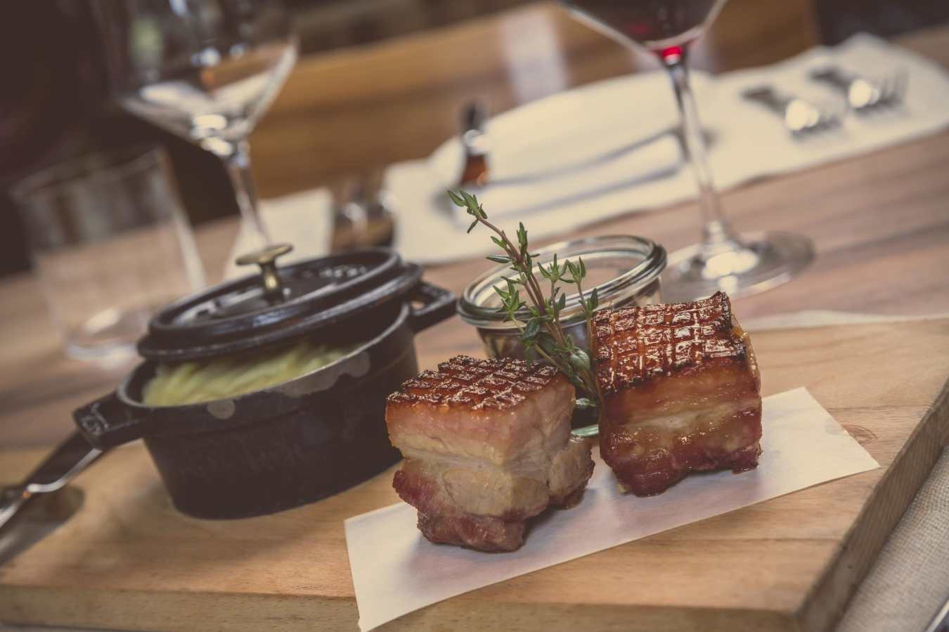 Pork belly, Cervo Puro - Cervo Mountain Resort Summer