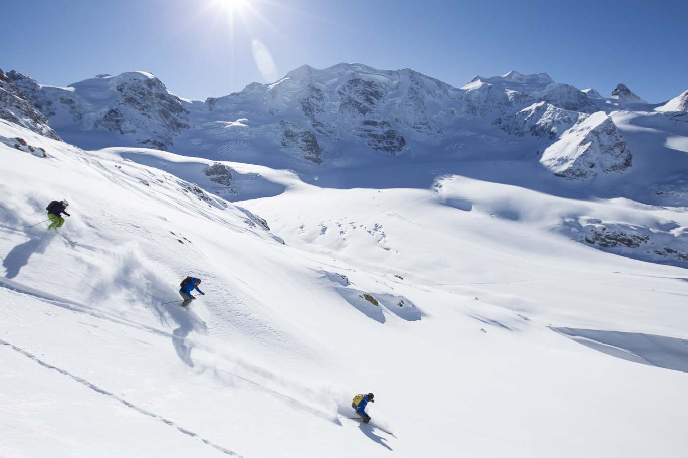 Skiing in St Moritz - Giardino Mountain