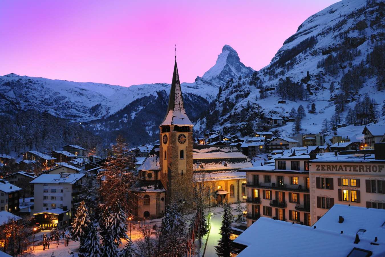 Zermatt village centre - Petit Cervin
