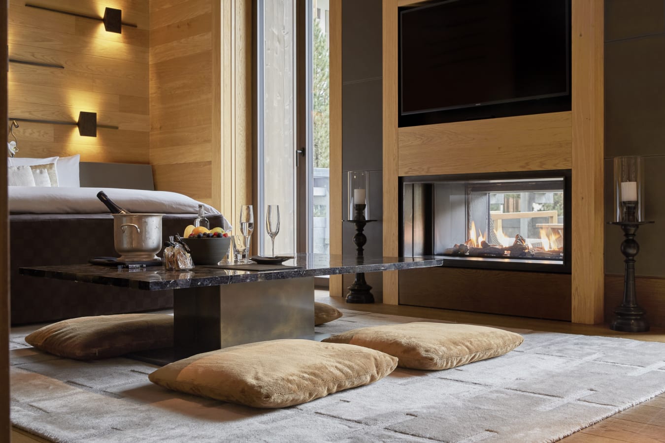 Bedroom fireplace