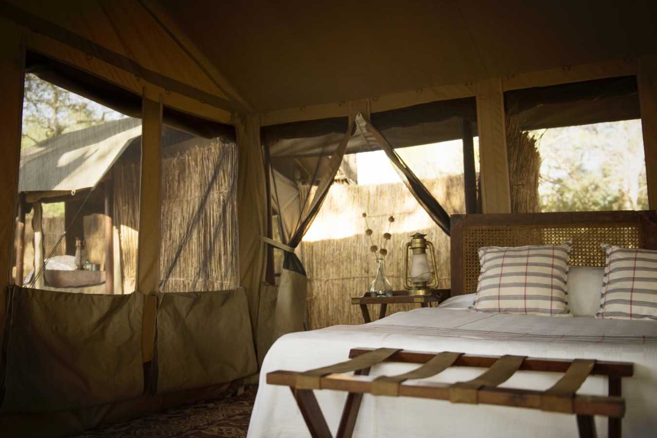 Tent interior - Chada Katavi