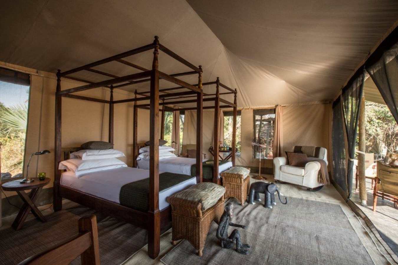 The childrens room in the family tent - Chem Chem