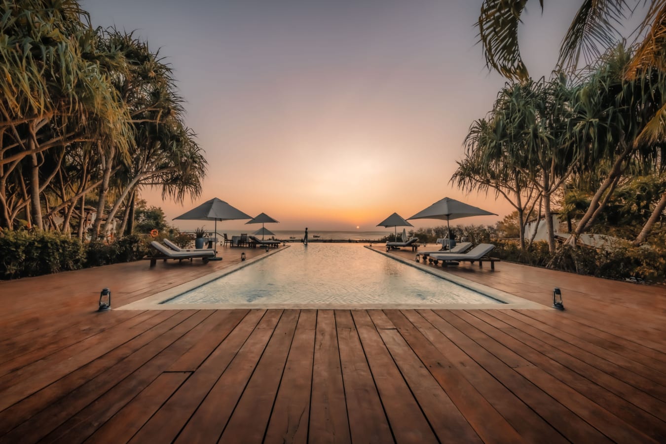 Pool sunset