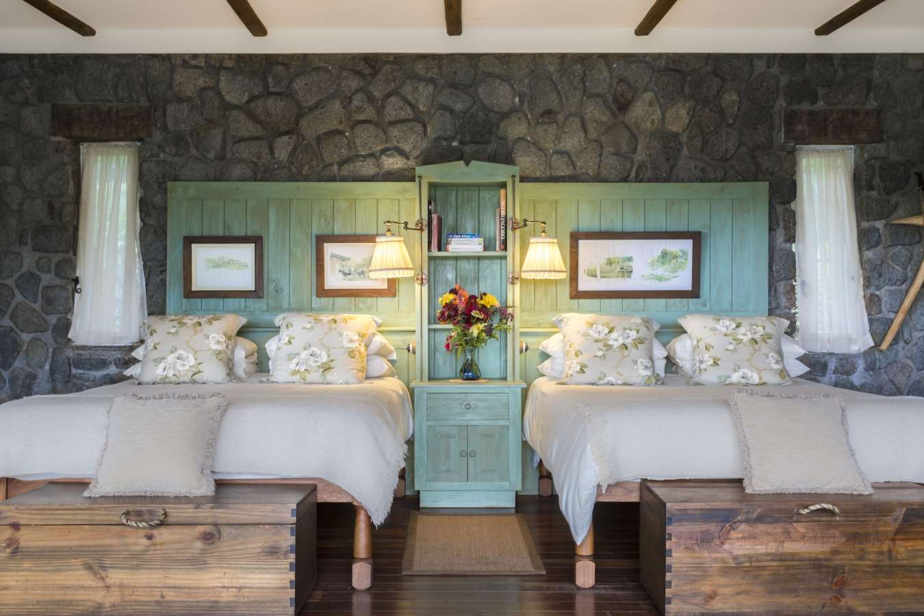 Cottage bedroom at Gibbs Farm