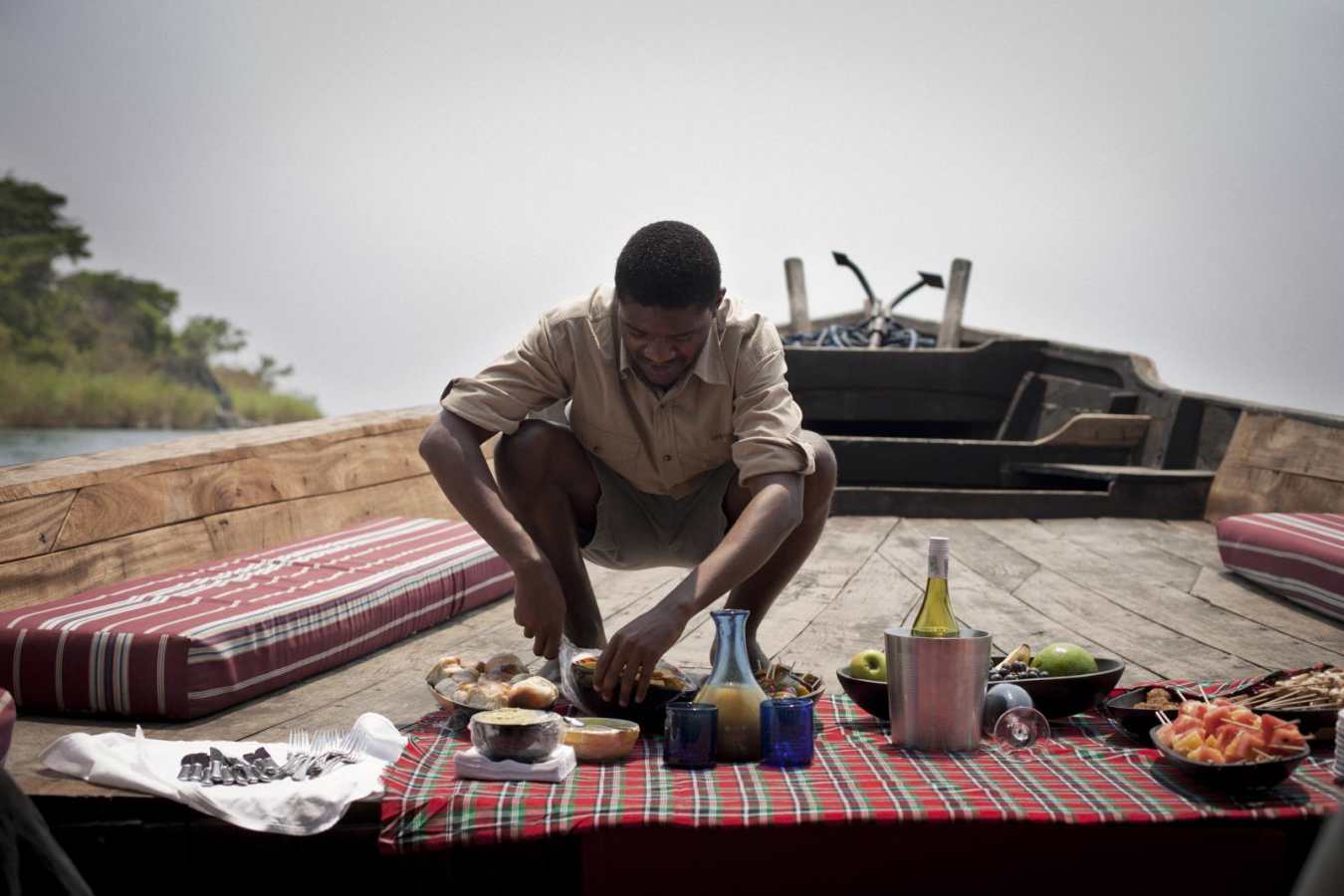 Lunch on the Dhow - Greystoke Mahale
