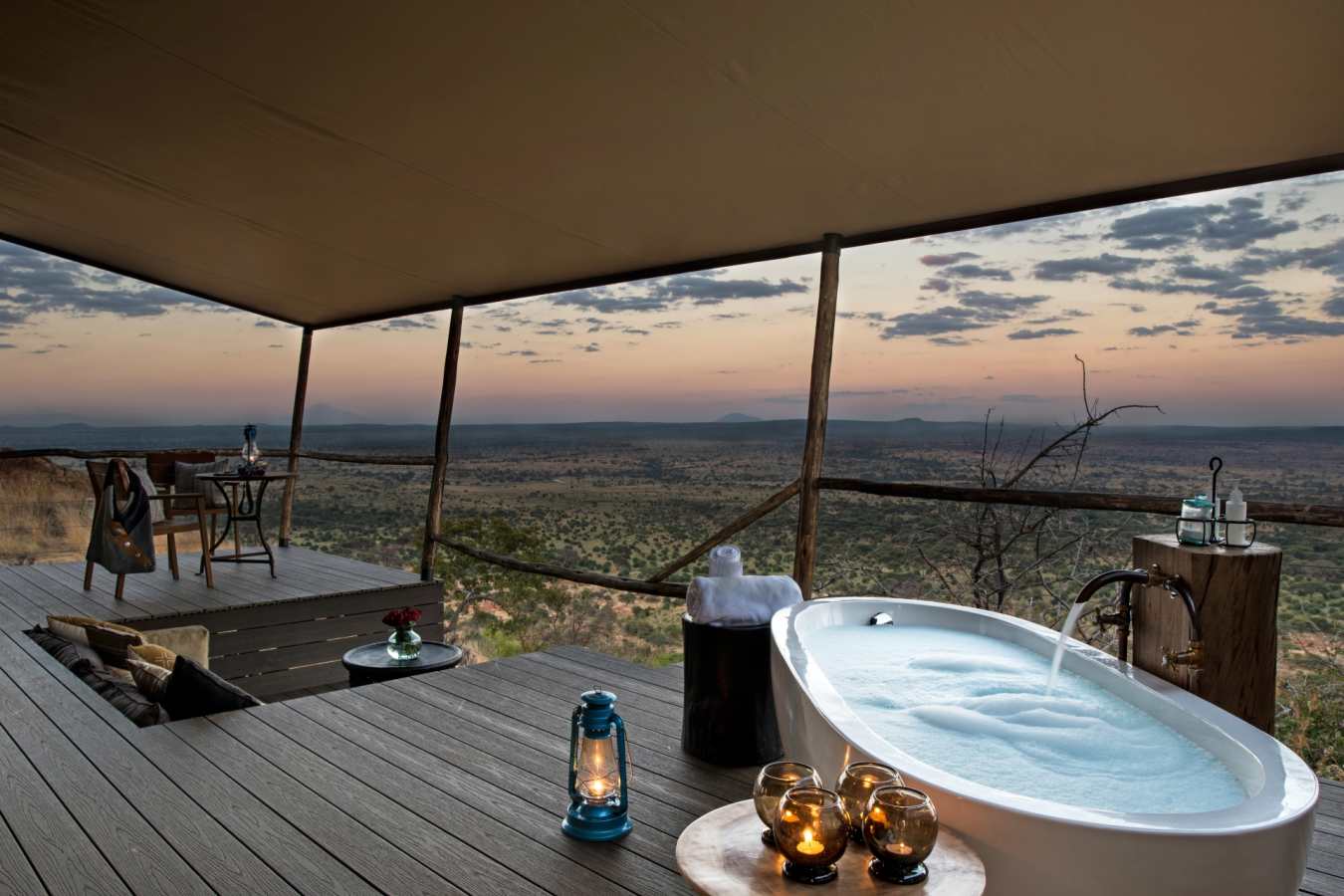 Bath time with a view