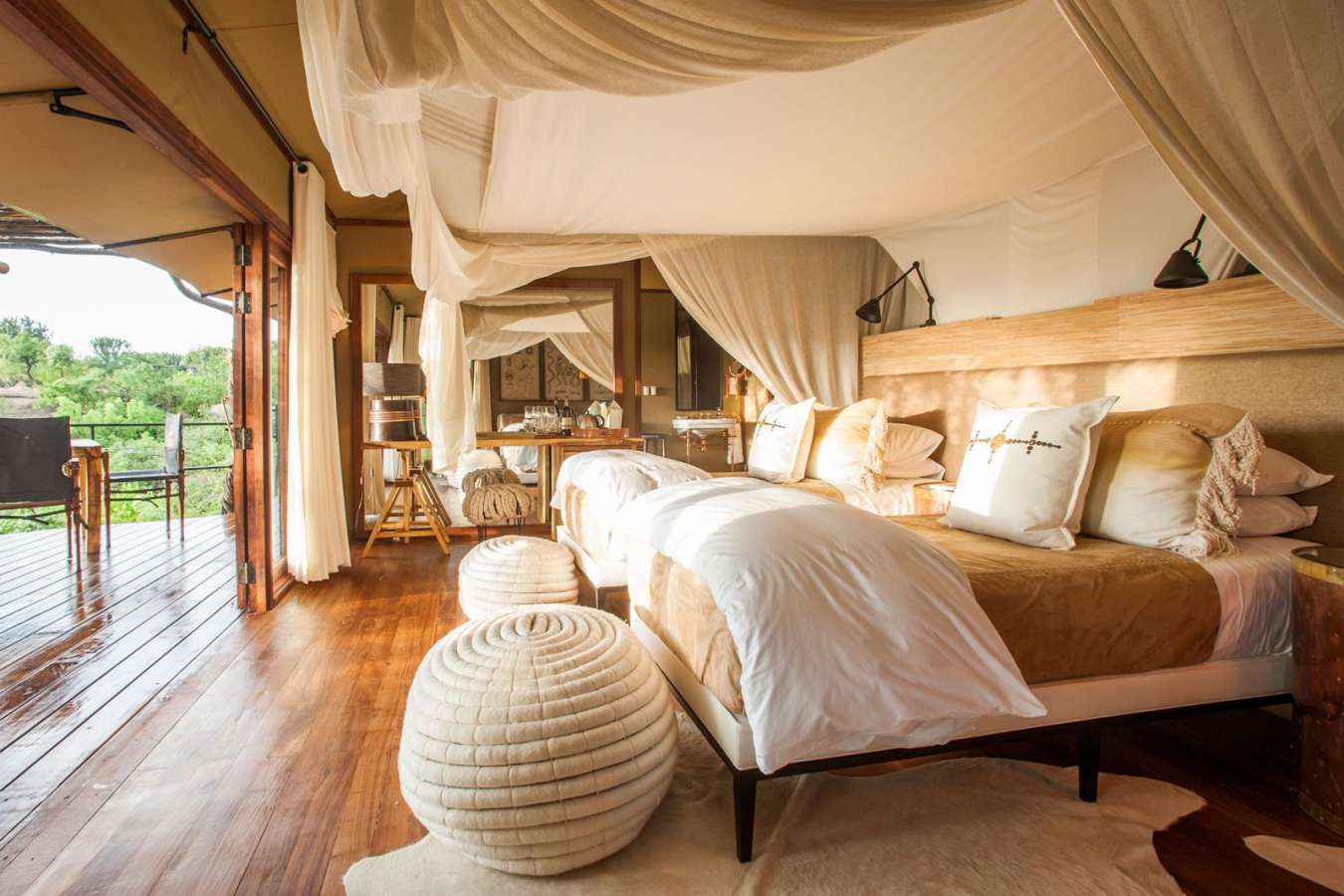 Tent interior - Mwiba River Lodge
