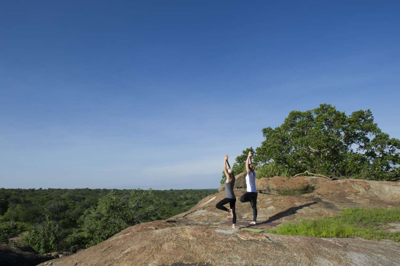 Yoga on the kopje - Mwiba River Lodge