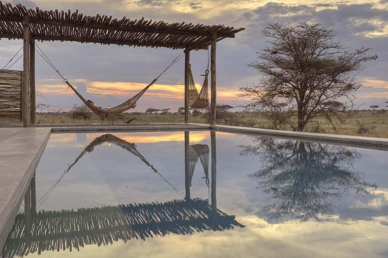 Pool hammock at Namiri Plains