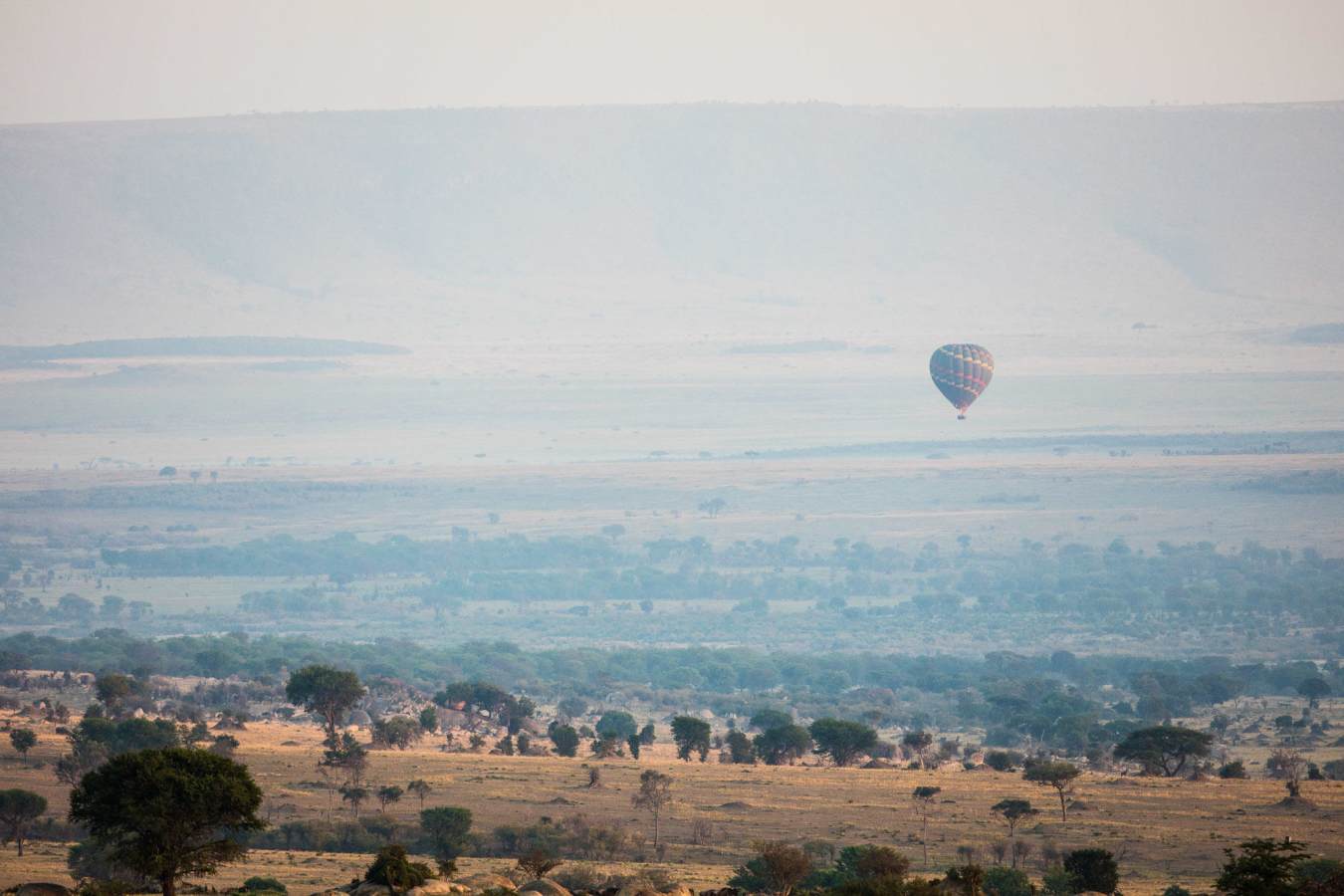 Hot air balloon over the Serengeti