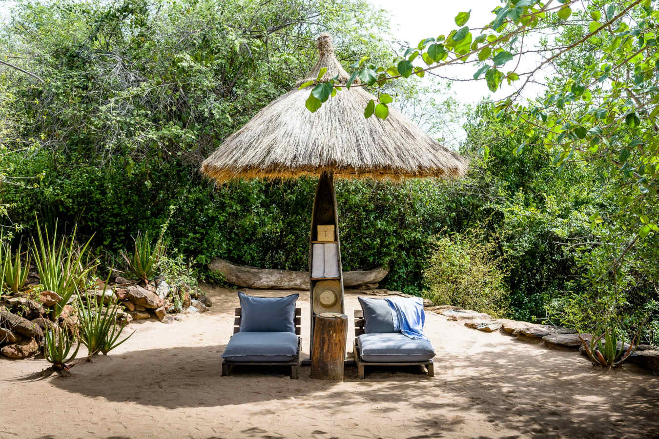 Sun bathing at Singita