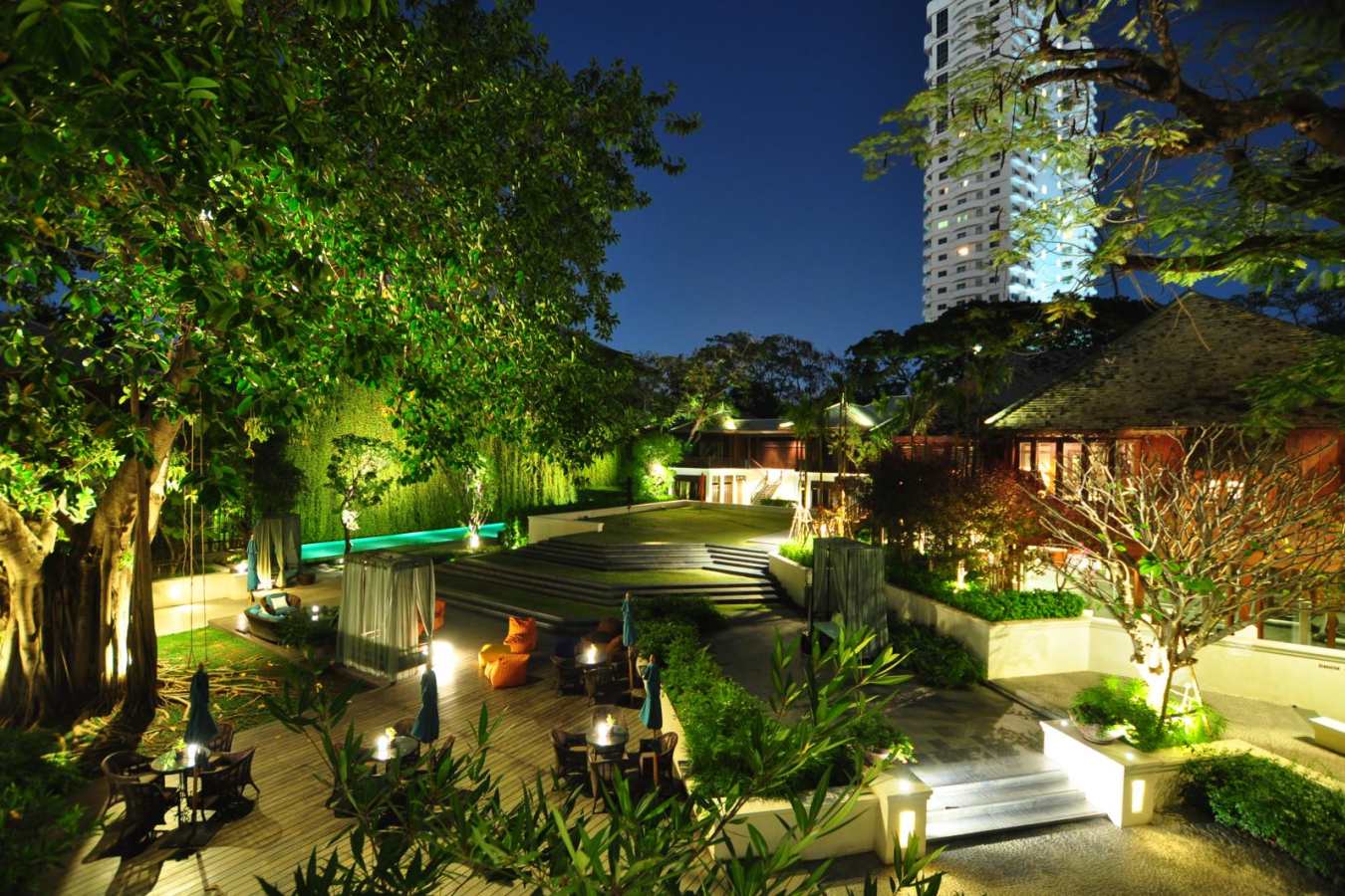 Grounds at Night - 137 Pillars House