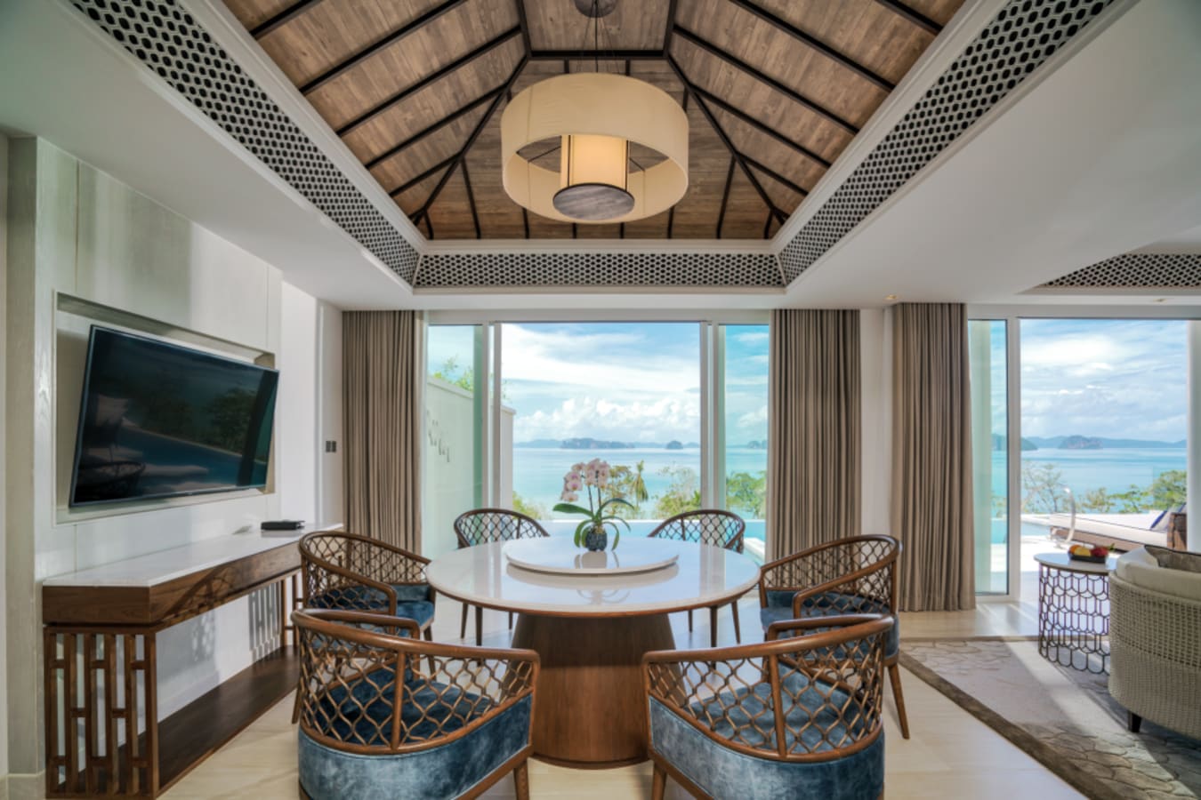 Dining Area in Two bedroom ocean pool suite  
