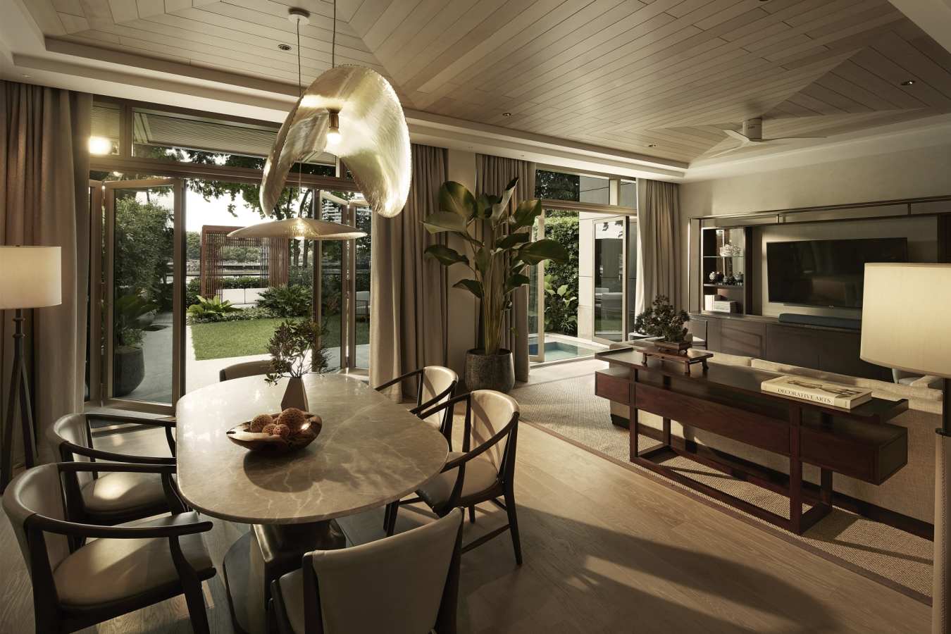 Capella Bangok - Villa Dining Area and Lounge