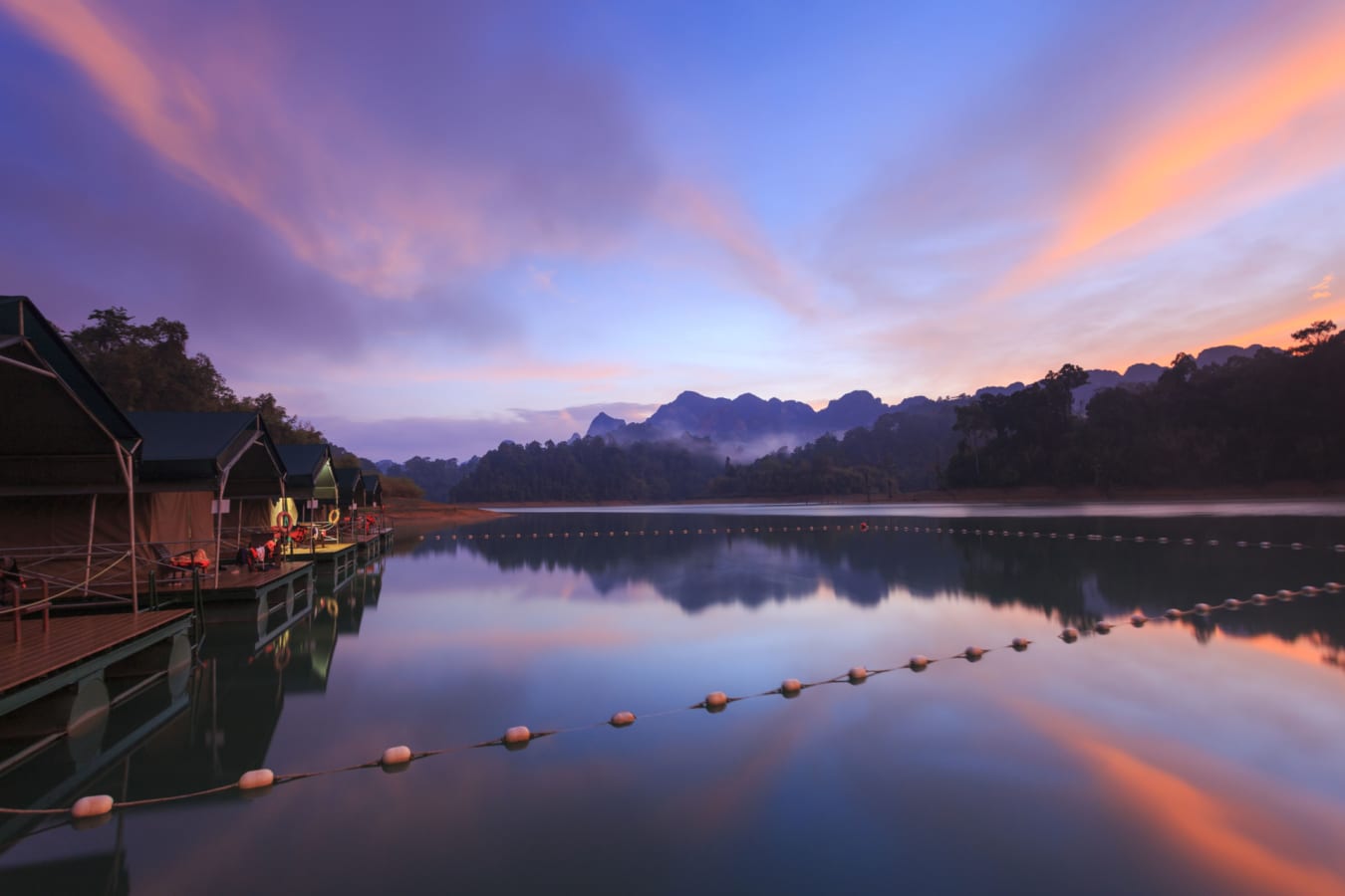 Sunset of tents