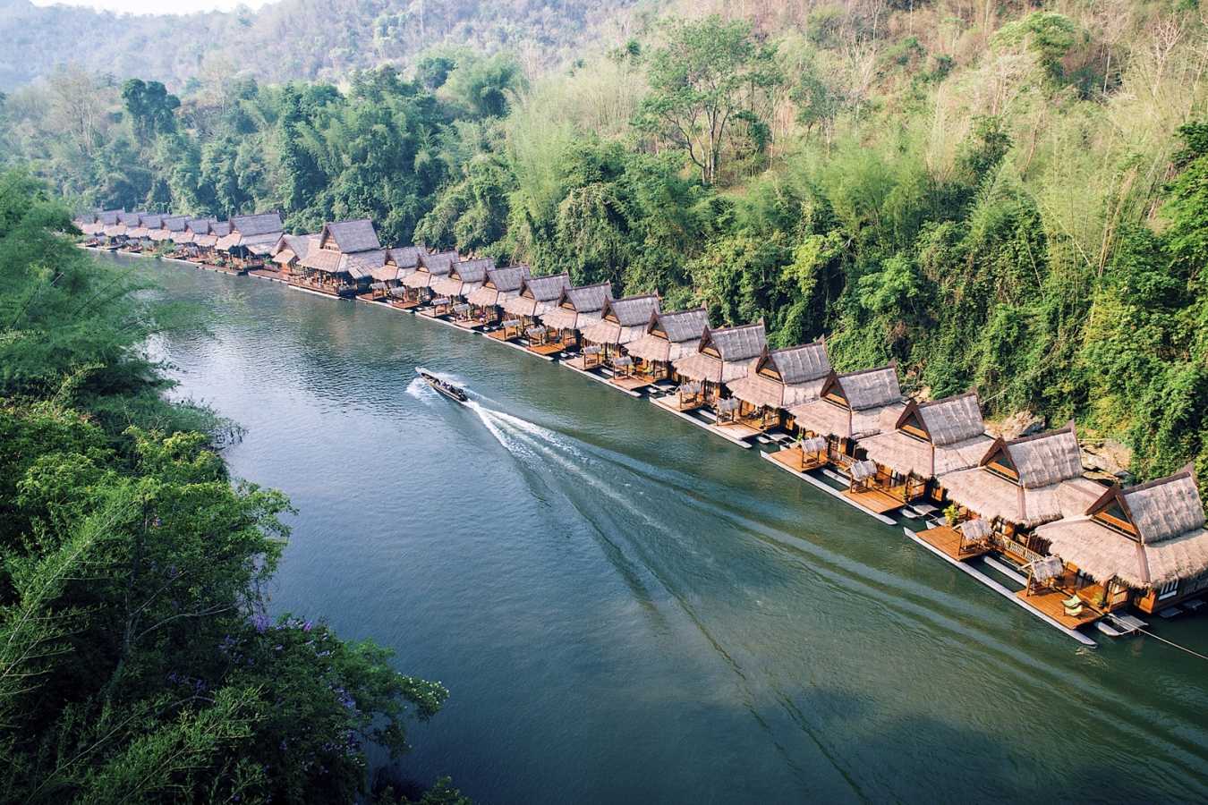 Aerial View - Floathouse Kanchanaburi