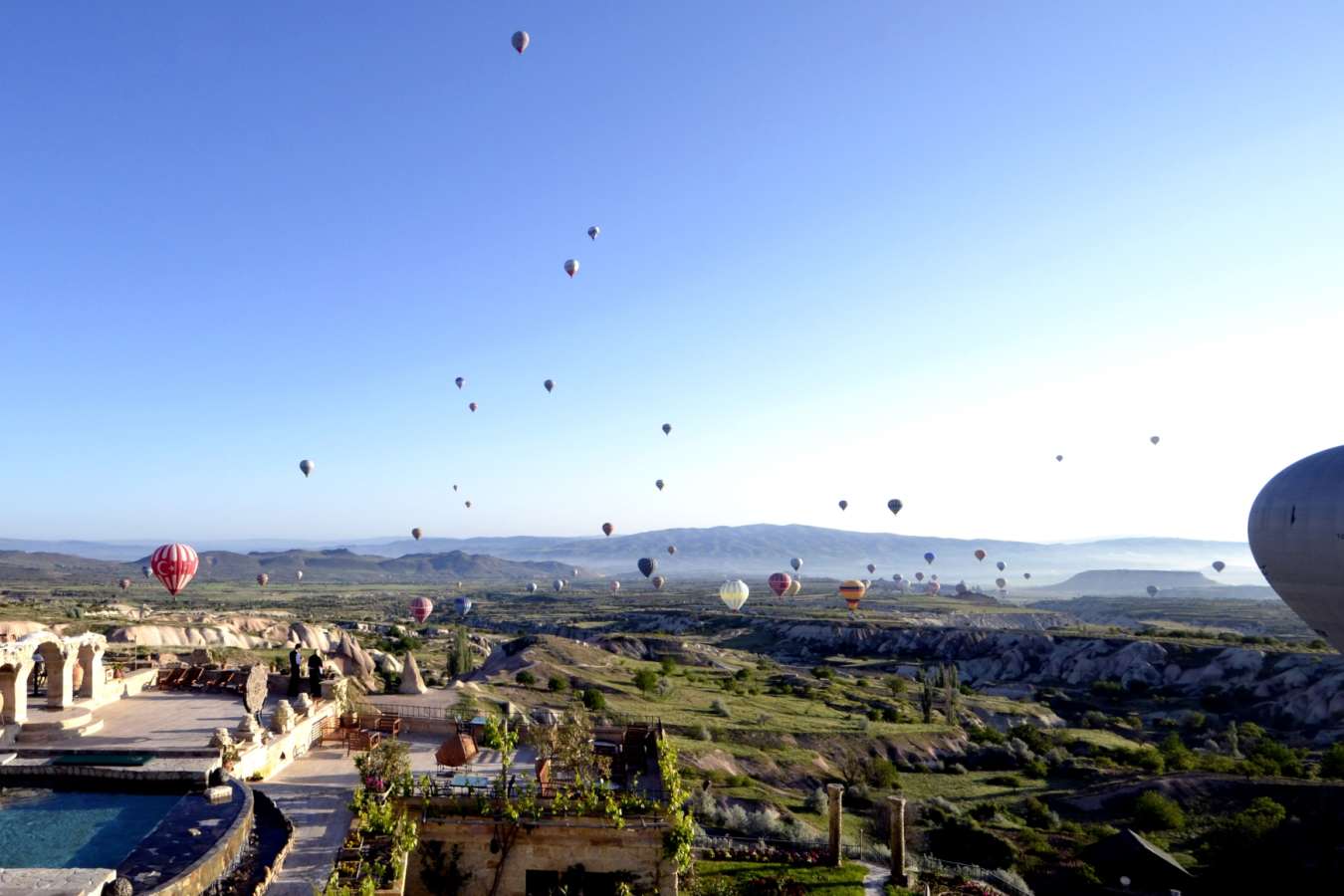 Hot air balloons from the hotel - Museum Hotel Cappadocia