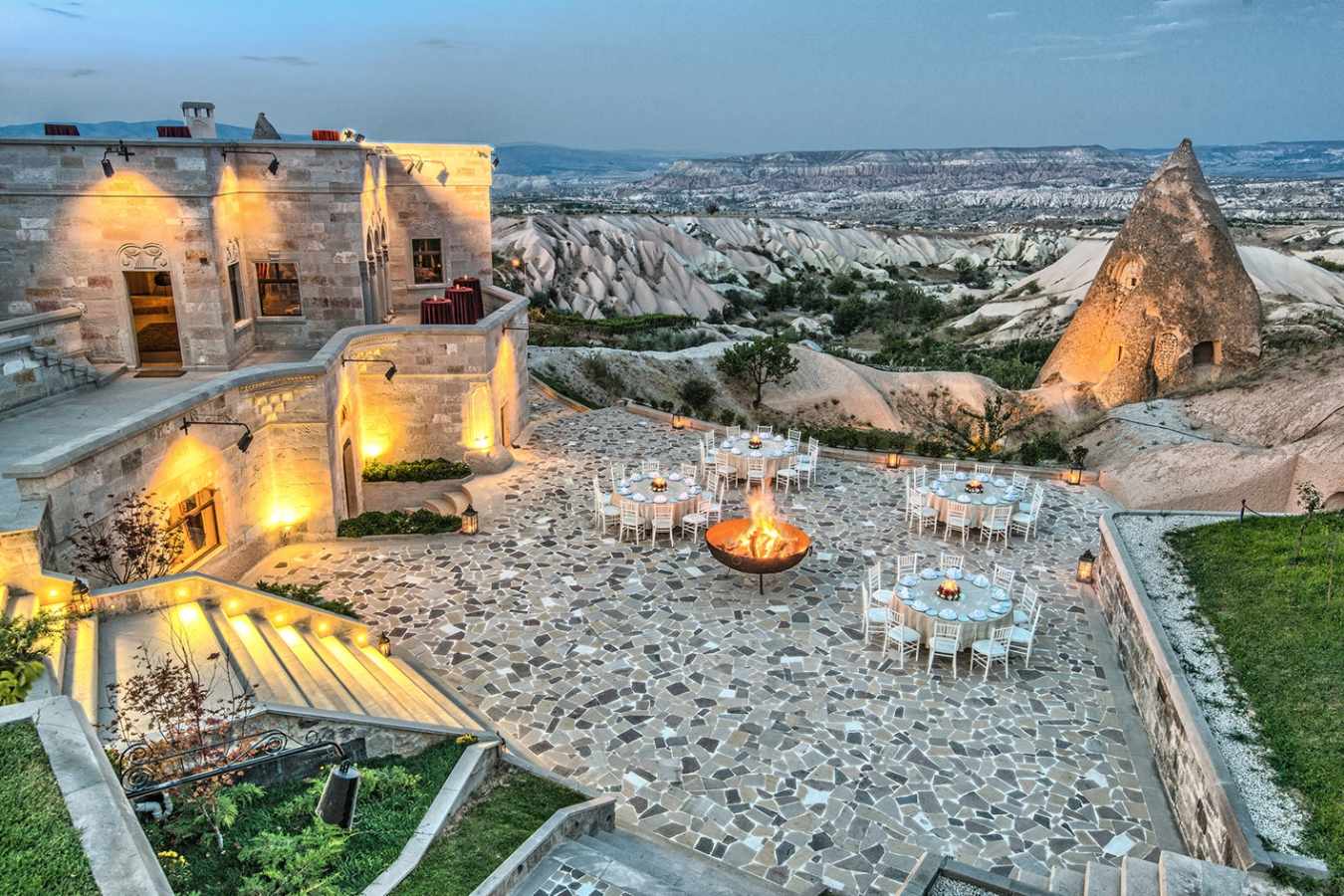 Restaurant terrace and views - Museum Hotel Cappadocia