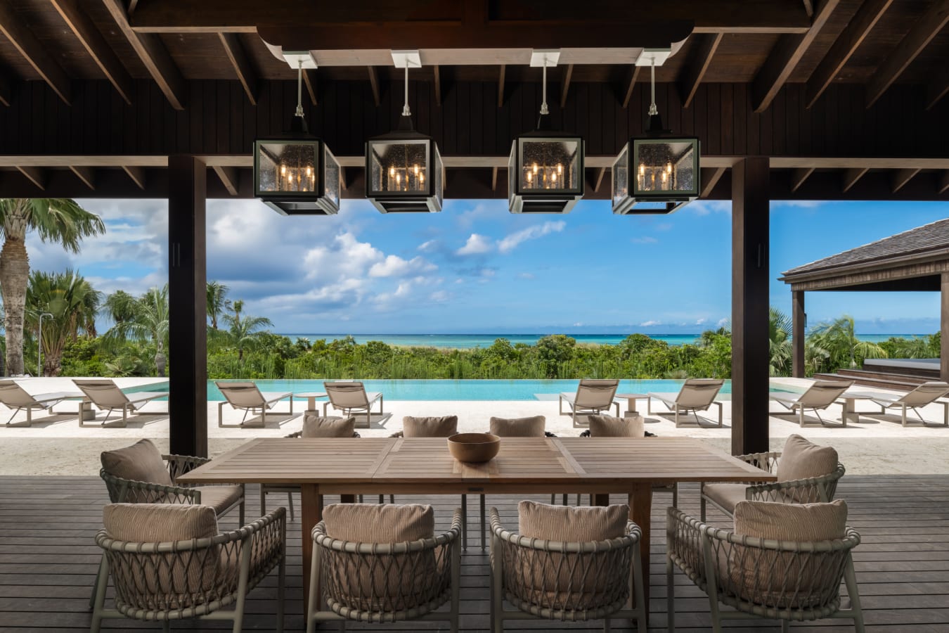 Mechayah Main House - outdoor dining- pool 