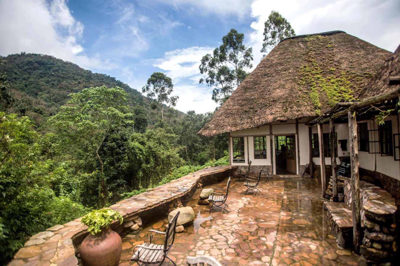 Terrace view - Volcanoes Bwindi Lodge