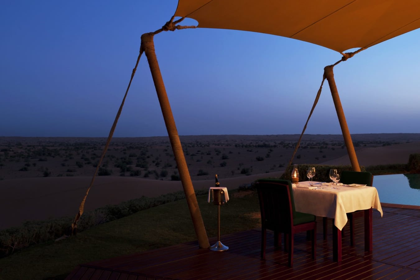 Deck Dining - Al Maha Desert Resort and Spa